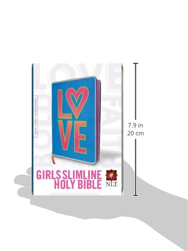 NLT Girls Slimline Bible Neon Love Imitation