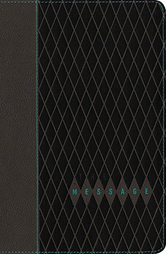 Message Slimline Edition, The: The Bible in Contemporary Language, Slimline, Charcoal Diamond Leather-Look Imitation