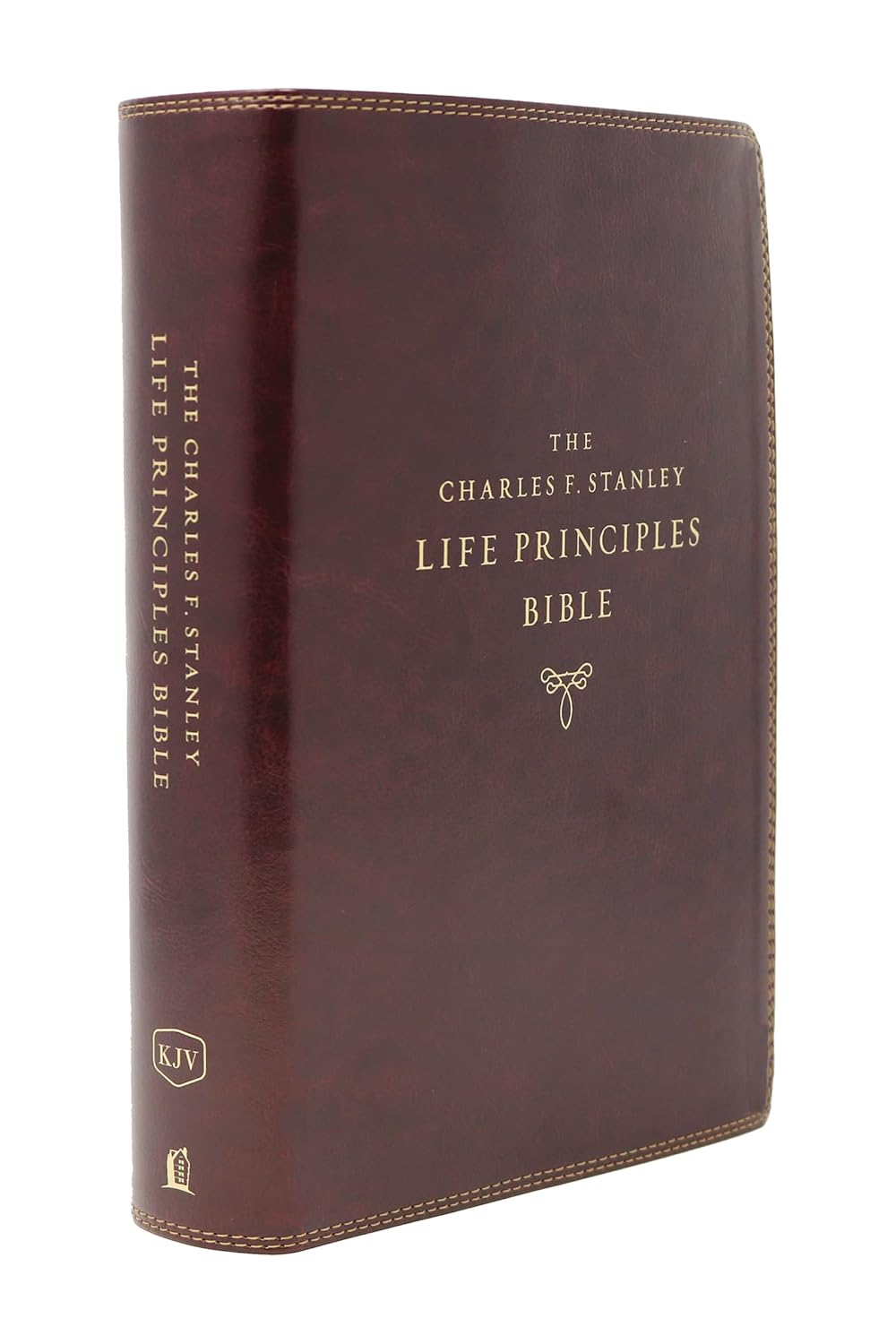 Kjv, Charles F. Stanley Life Principles Bible, 2nd Edition, Leathersoft, Burgundy, Indexed, Comfort Print: Growing in Knowledge and Understanding of God Through His Word Imitation Leather