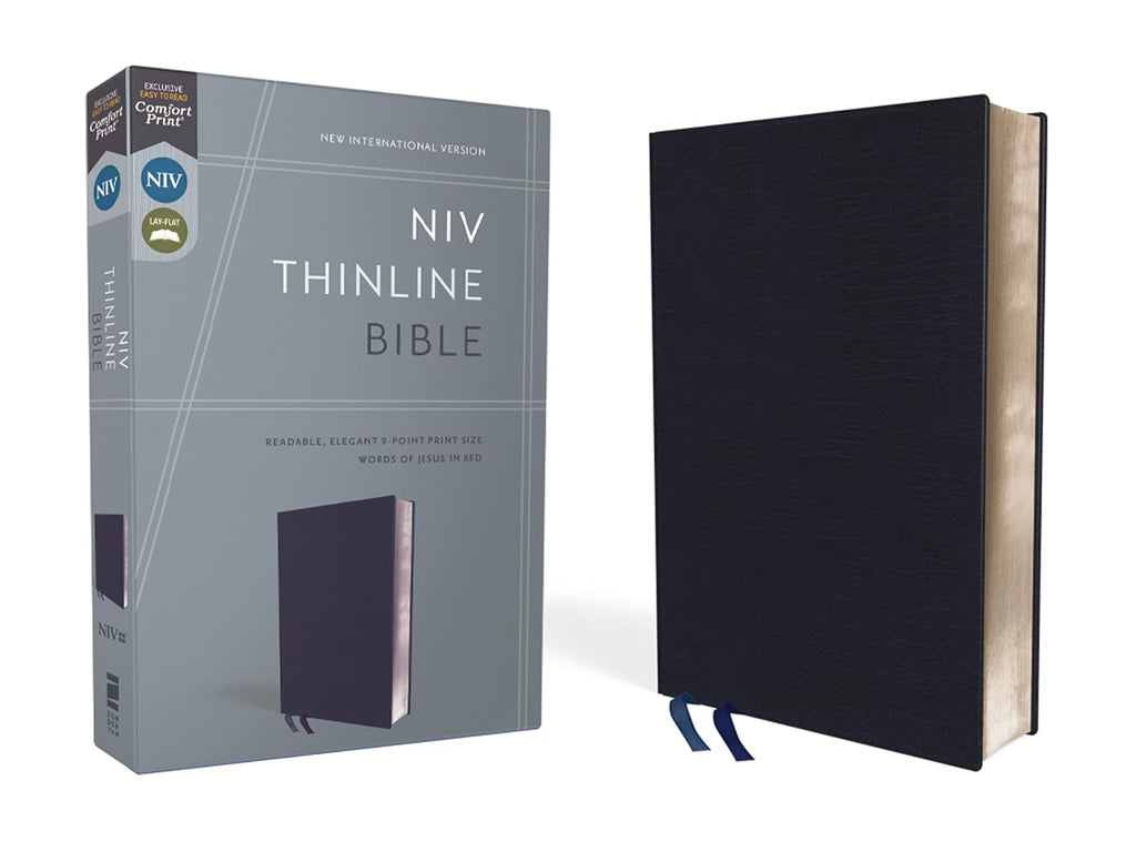 NIV, Thinline Bible, Bonded Leather, Navy, Red Letter Edition: New International Version, Navy, Bonded Leather, Thin line, Red Letter Bonded Leather