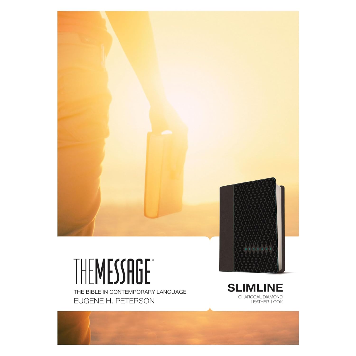 Message Slimline Edition, The: The Bible in Contemporary Language, Slimline, Charcoal Diamond Leather-Look Imitation