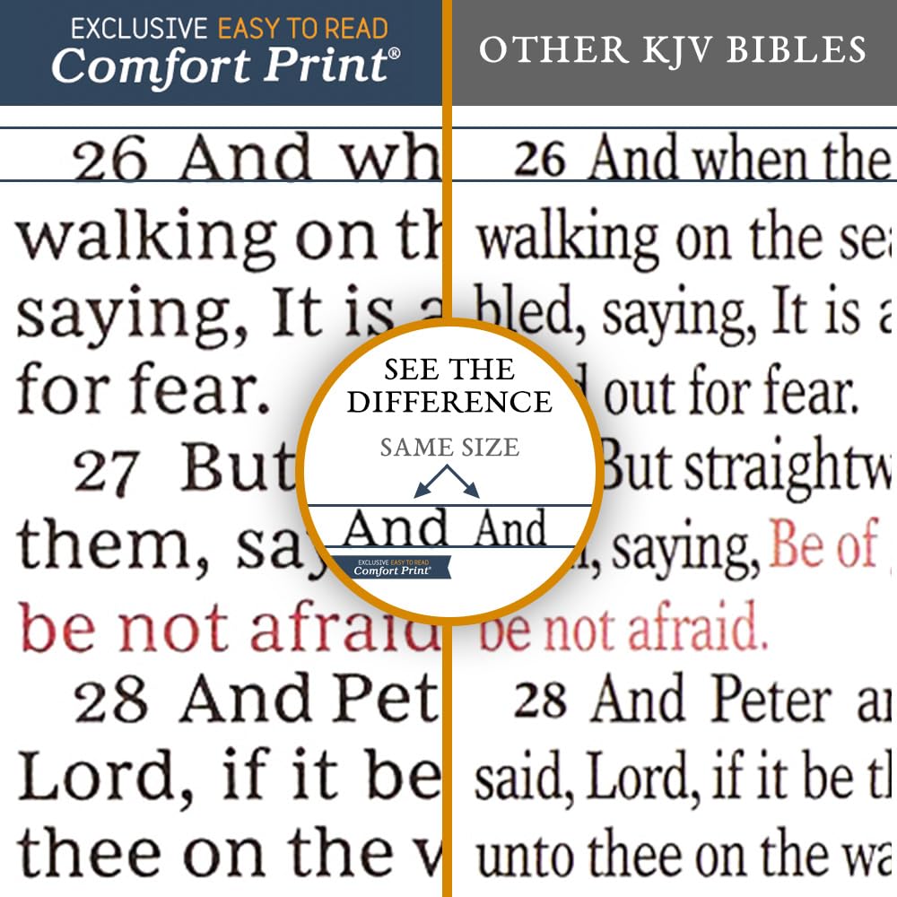 KJV Compact Bible w/ 43: King James Version, Black, Leatherflex with Snap Closure, Red Letter, Comfort Print Imitation