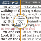 KJV Compact Bible w/ 43: King James Version, Black, Leatherflex with Snap Closure, Red Letter, Comfort Print Imitation