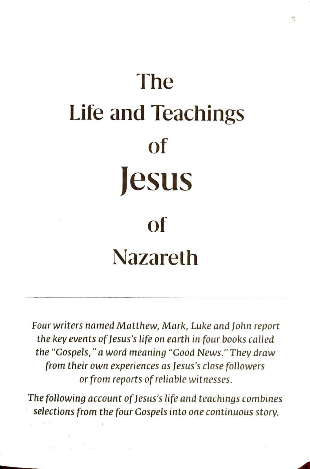 The Life & Teaching  Of Jesus Of Nazareth - ChristianBooksIndia.com