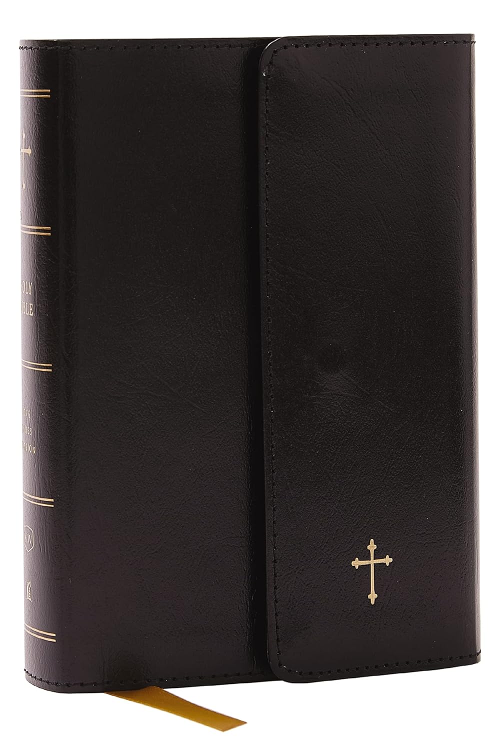 KJV Compact Bible w/ 43: King James Version, Black, Leatherflex with Snap Closure, Red Letter, Comfort Print Imitation