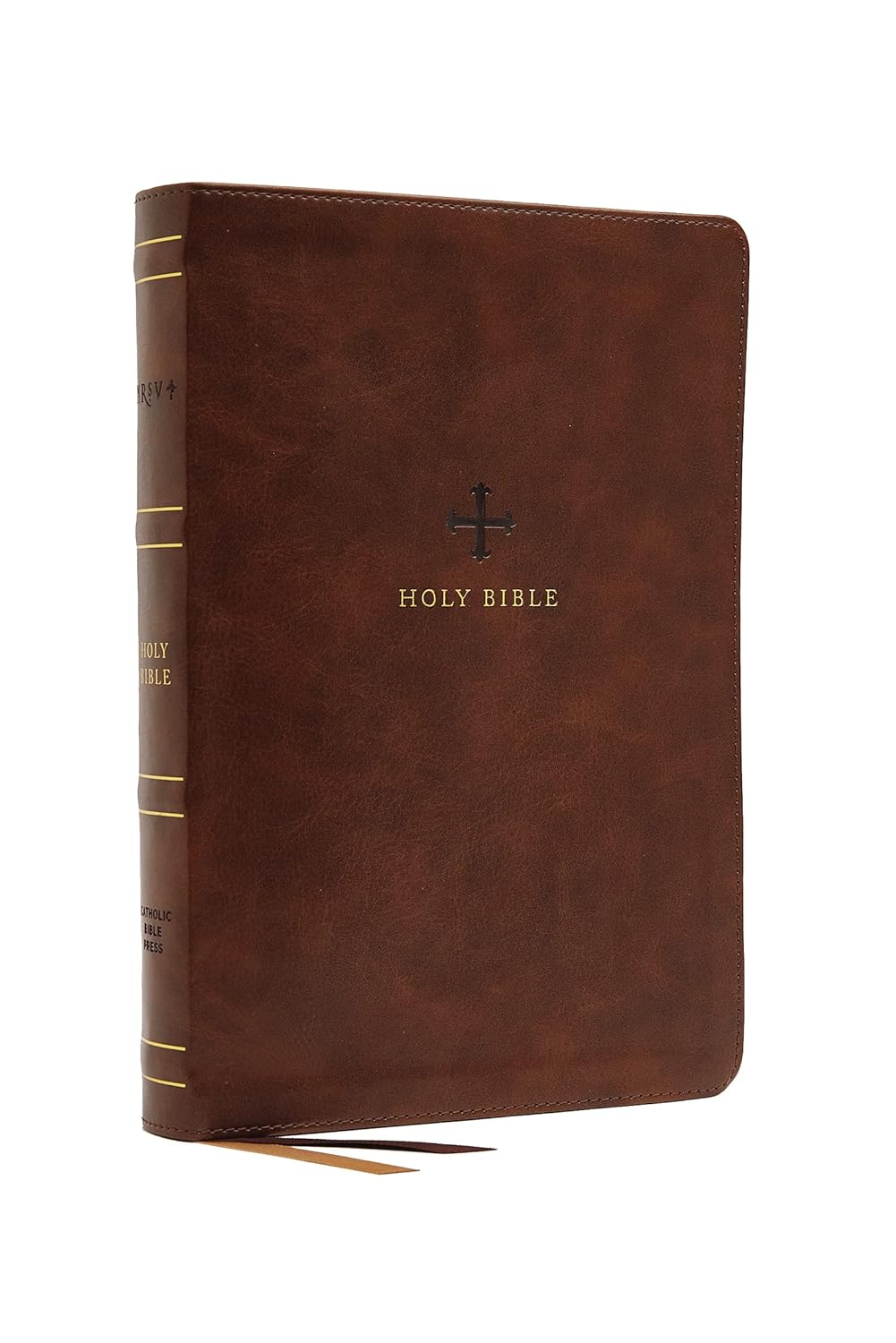 NRSV, Catholic Bible, Thin line Edition, Leather soft, Brown, Comfort Print Imitation