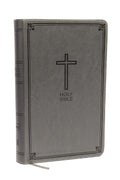 NKJV, Deluxe Gift Bible, Leather soft, Gray, Red Letter, Comfort Print: Holy Bible, New King James Version Imitation Leather
