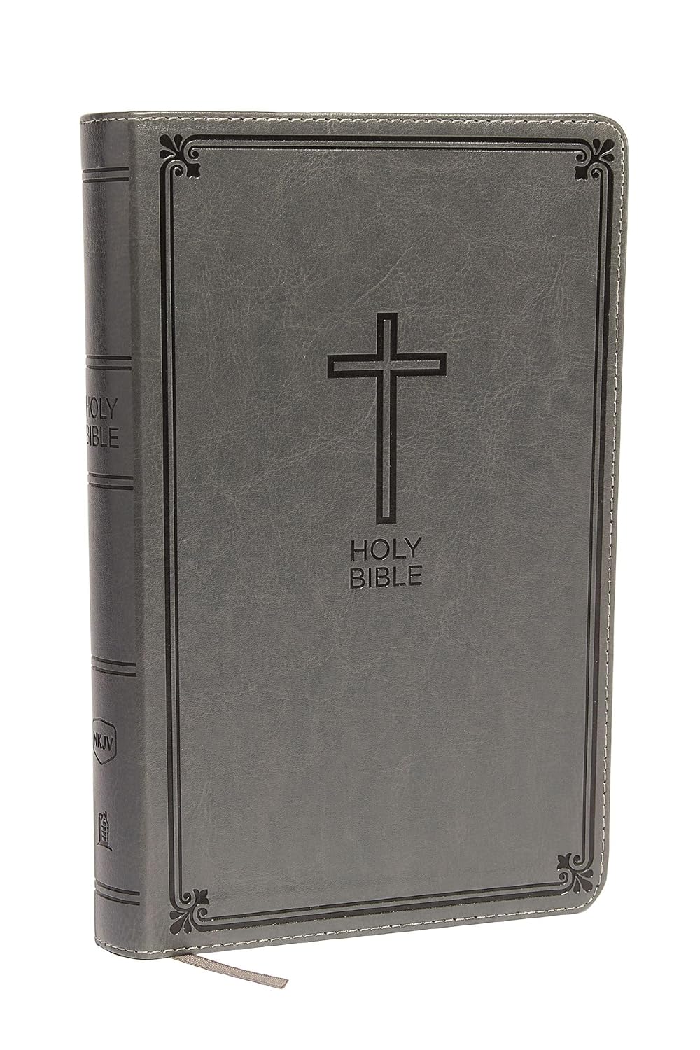 NKJV, Deluxe Gift Bible, Leather soft, Gray, Red Letter, Comfort Print: Holy Bible, New King James Version Imitation Leather
