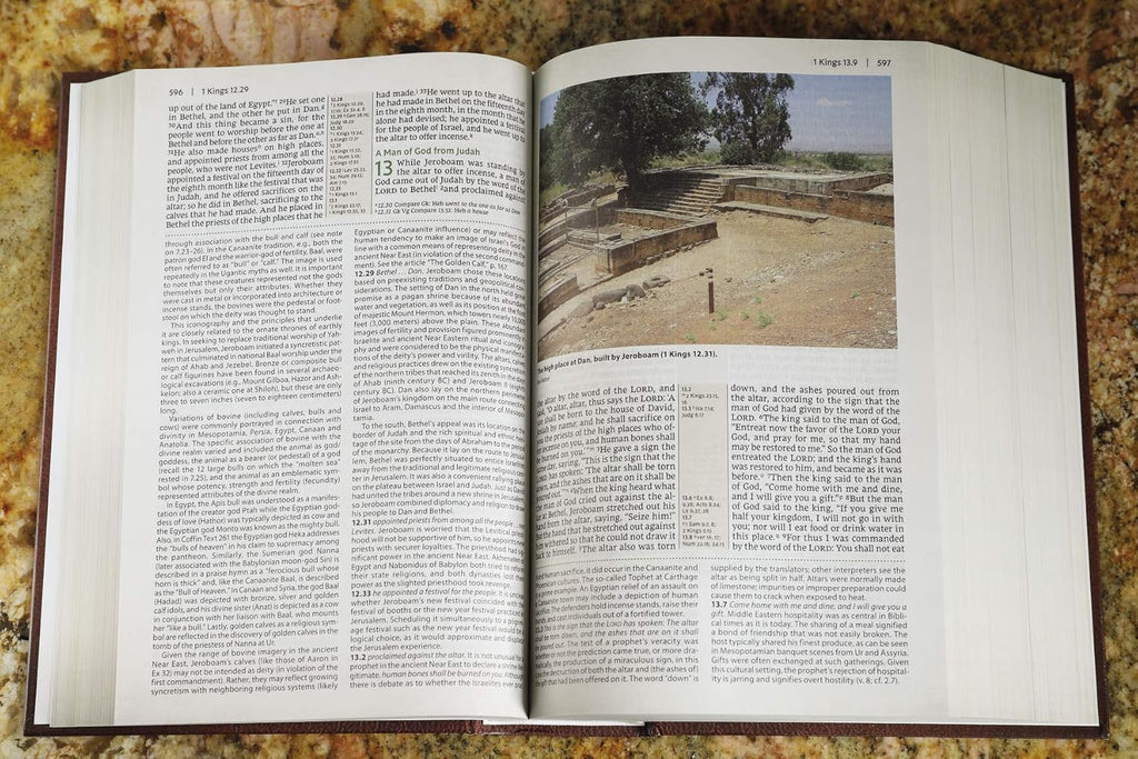 NRSV, Cultural Backgrounds Study Bible, Hardcover, Comfort Print Hardcover - some papers missing