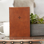 NRSV, Catholic Bible, Thin line Edition, Leather soft, Brown, Comfort Print Imitation