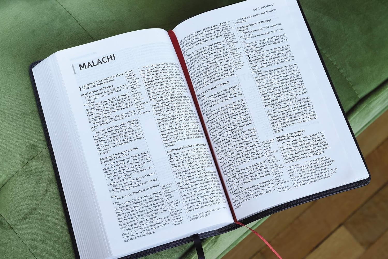 Holy Bible: New International Version, Black, Premium Leather Calfskin, Red Letter Edition Leather Bound