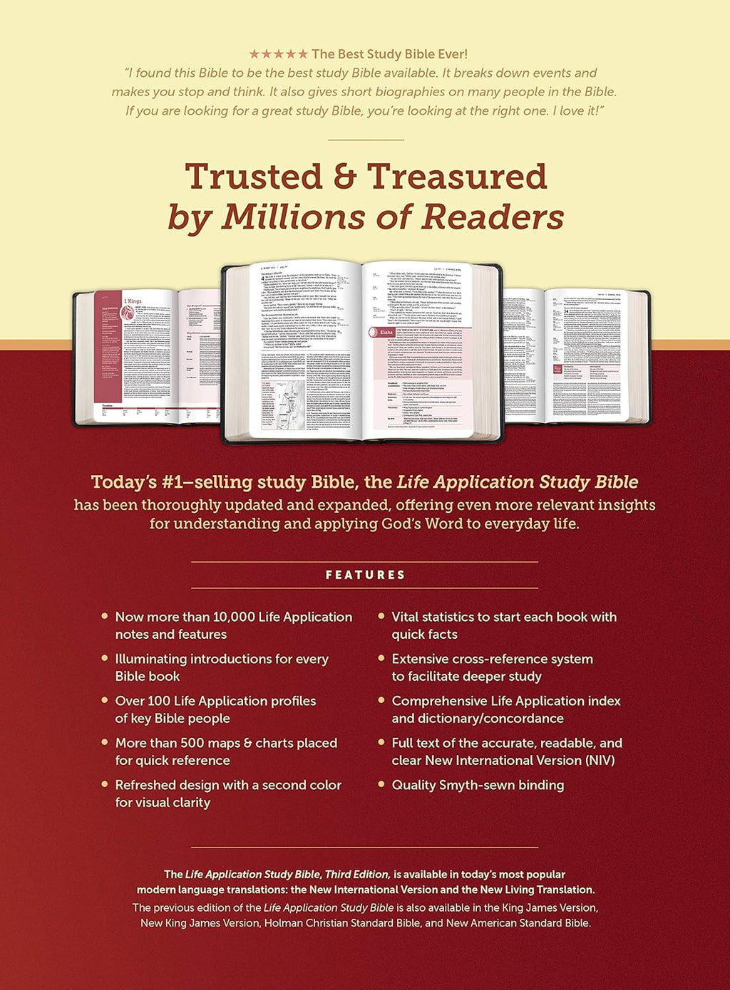 NIV Life Application Study Bible, Third Edition Imitation Leather