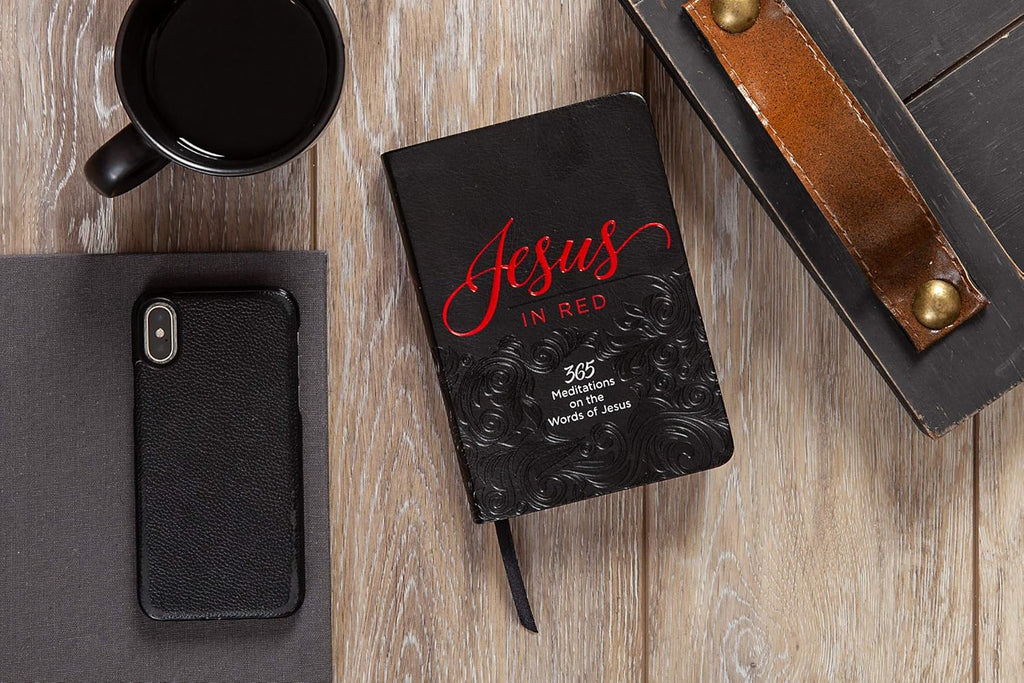 Jesus in Red Imitation Leather