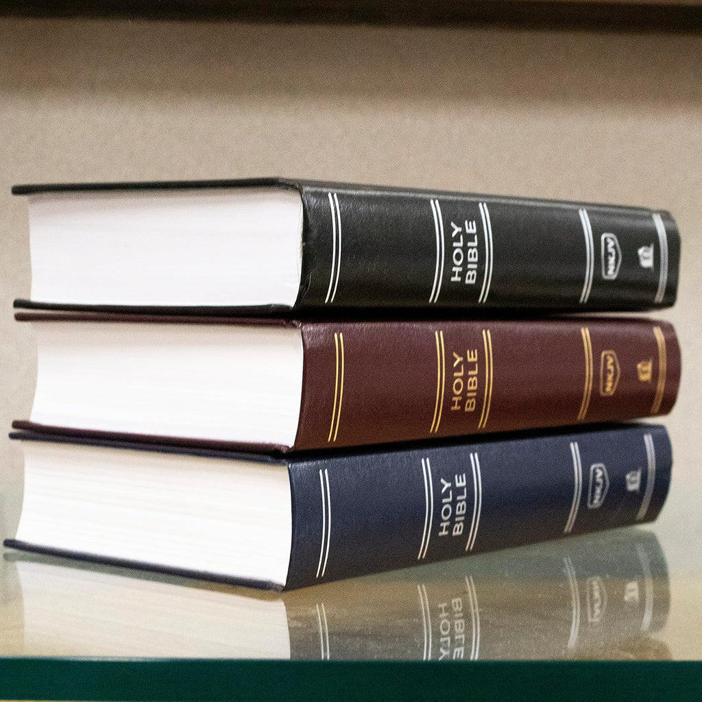 NKJV, Pew Bible, Large Print, Hardcover, Burgundy, Red Letter, Comfort Print Hardcover