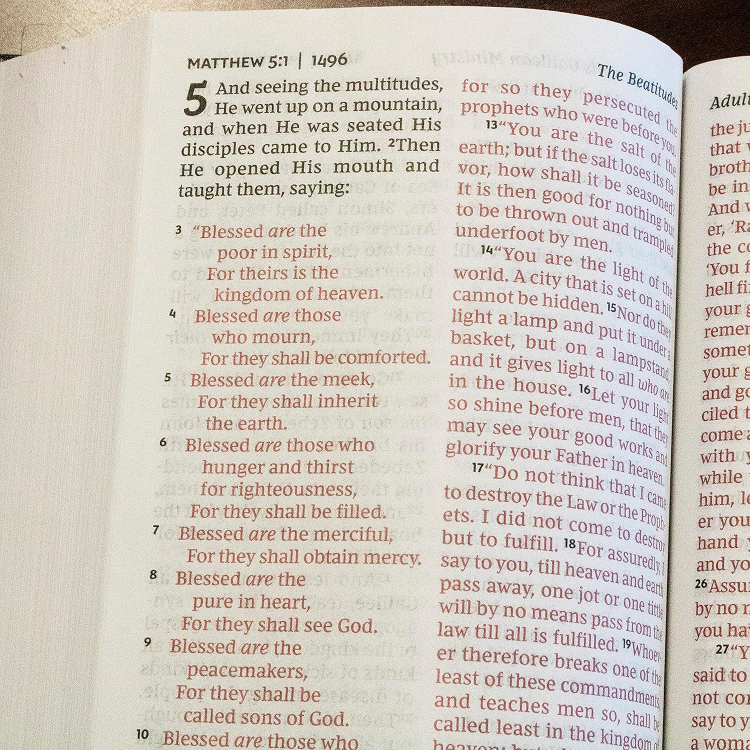 NKJV, Pew Bible, Large Print, Hardcover, Burgundy, Red Letter, Comfort Print Hardcover