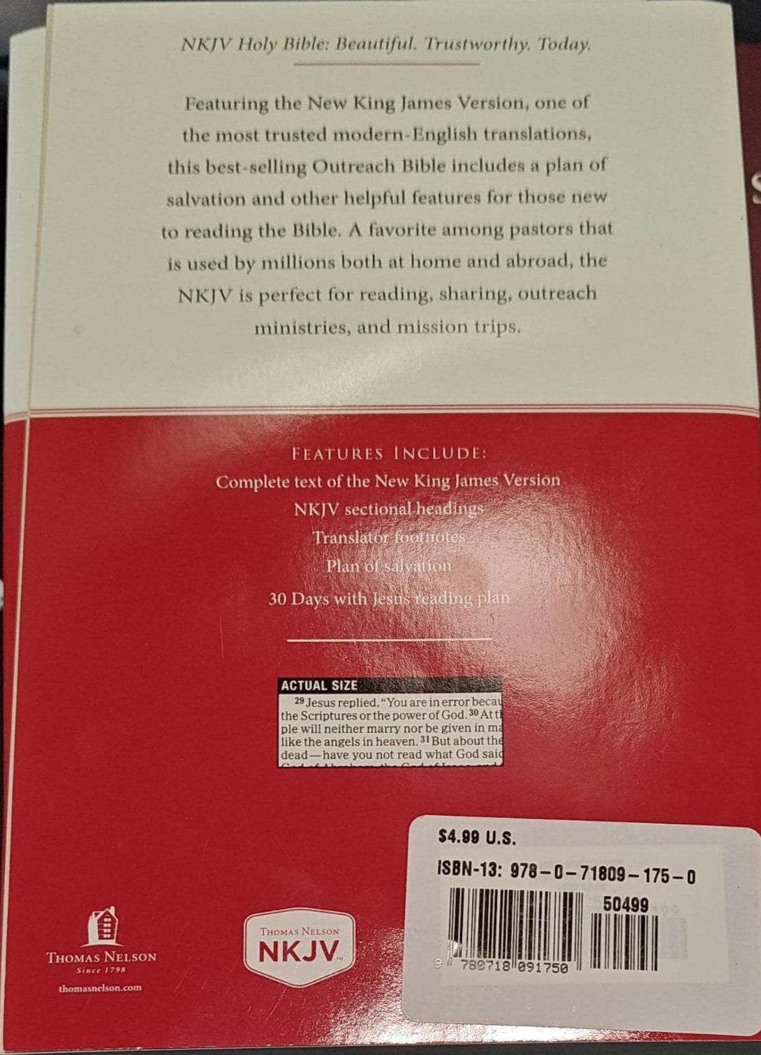 Economy Bible-NKJV: Beautiful. Trustworthy. Today Paperback