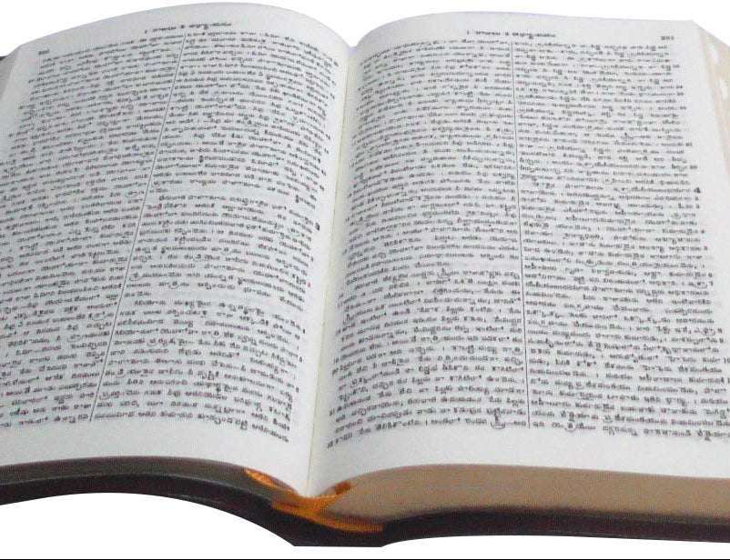 Telugu Bible Korina print with out zip burgundy